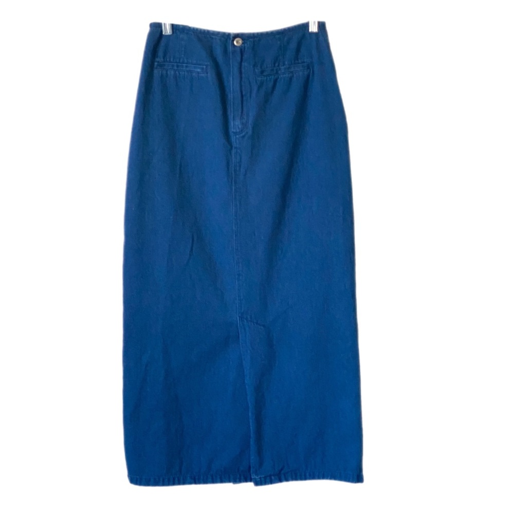 BECHAMEL Skirt Denim Pencil Vintage Welt Pockets Zip Front Faded Sz S/6